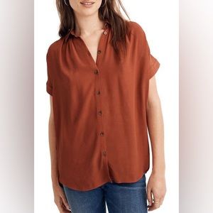 Madewell Central Drapey Blouse, XL LIKE NEW